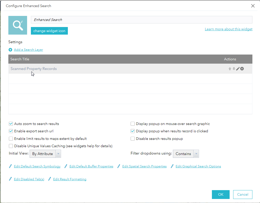 Configure Screen Inside WebAppbuilder IDE